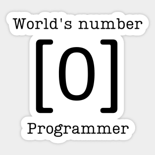 World's #1 programmer Sticker